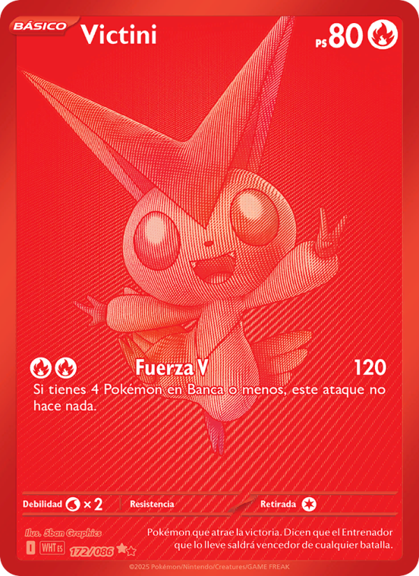 Victini 172 — Llama Blanca (Spanish Pokémon TCG card)