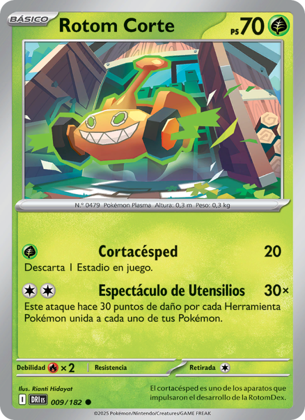 Rotom Corte 009 — Rivales Predestinados (Spanish Pokémon TCG card)
