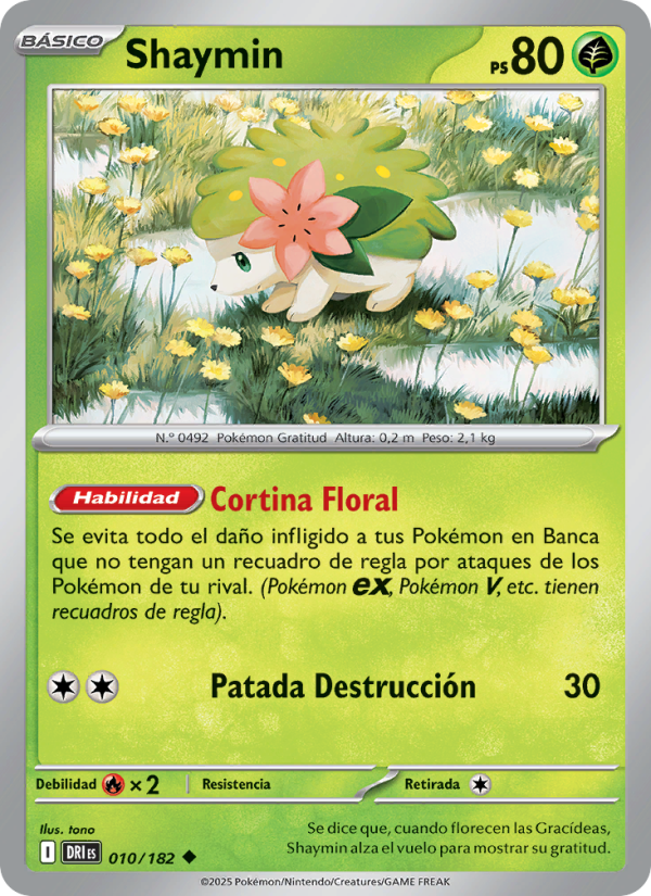 Shaymin 010 — Rivales Predestinados (Spanish Pokémon TCG card)