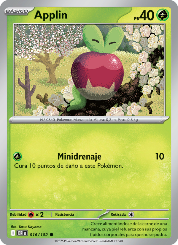 Applin 016 — Rivales Predestinados (Spanish Pokémon TCG card)
