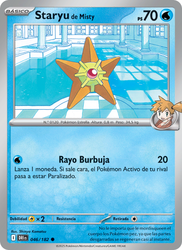 Staryu de Misty 046 — Rivales Predestinados (Spanish Pokémon TCG card)