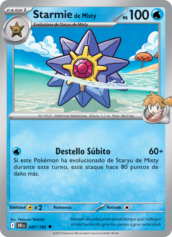Starmie de Misty 047 — Rivales Predestinados (Spanish Pokémon TCG card)