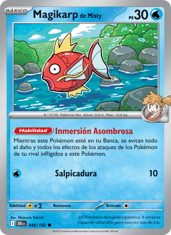 Magikarp de Misty 048 — Rivales Predestinados (Spanish Pokémon TCG card)