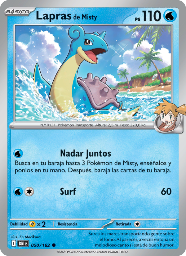 Lapras de Misty 050 — Rivales Predestinados (Spanish Pokémon TCG card)
