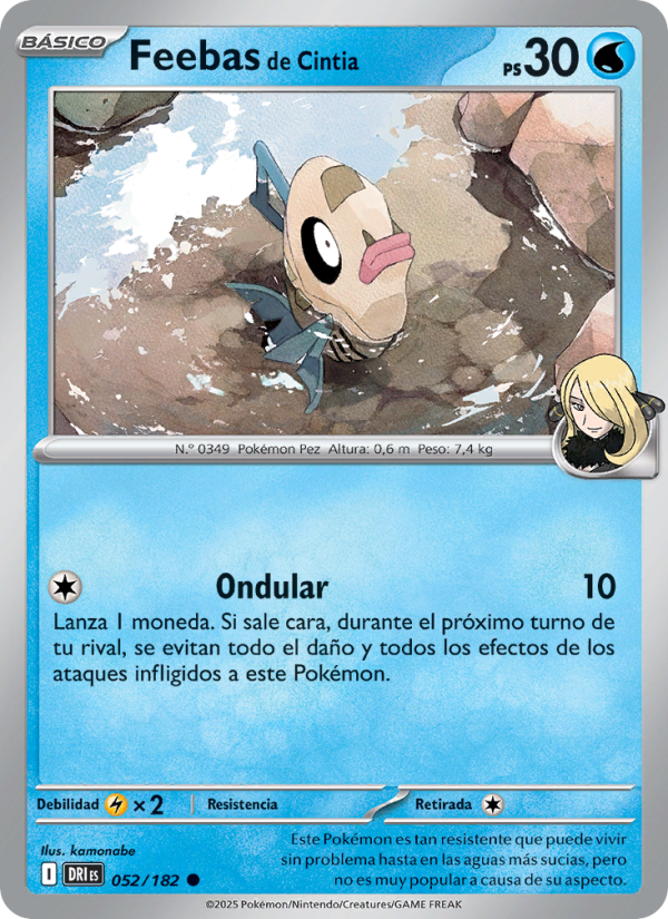 Feebas de Cintia 052 — Rivales Predestinados (Spanish Pokémon TCG card)