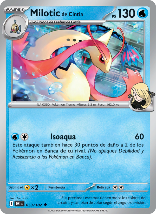Milotic de Cintia 053 — Rivales Predestinados (Spanish Pokémon TCG card)