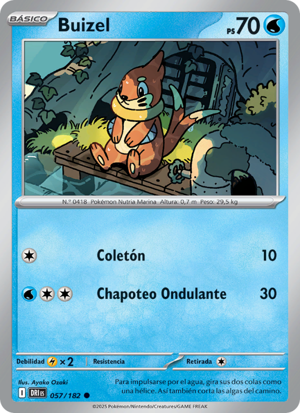 Buizel 057 — Rivales Predestinados (Spanish Pokémon TCG card)