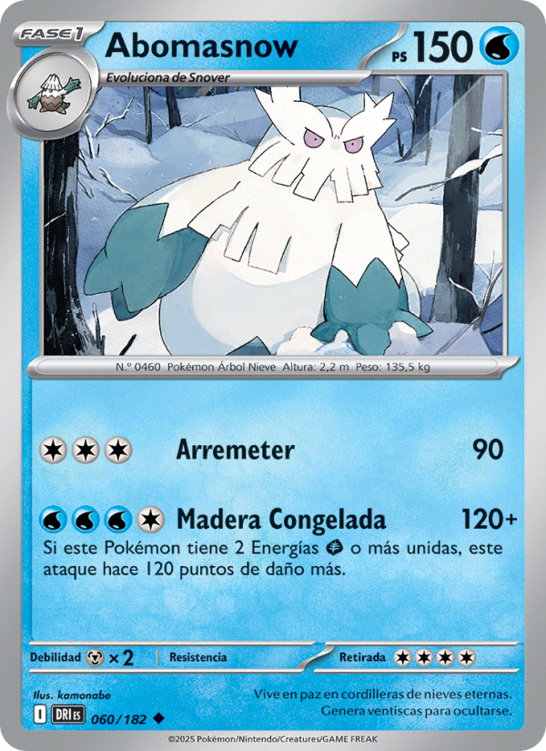 Abomasnow 060 — Rivales Predestinados (Spanish Pokémon TCG card)