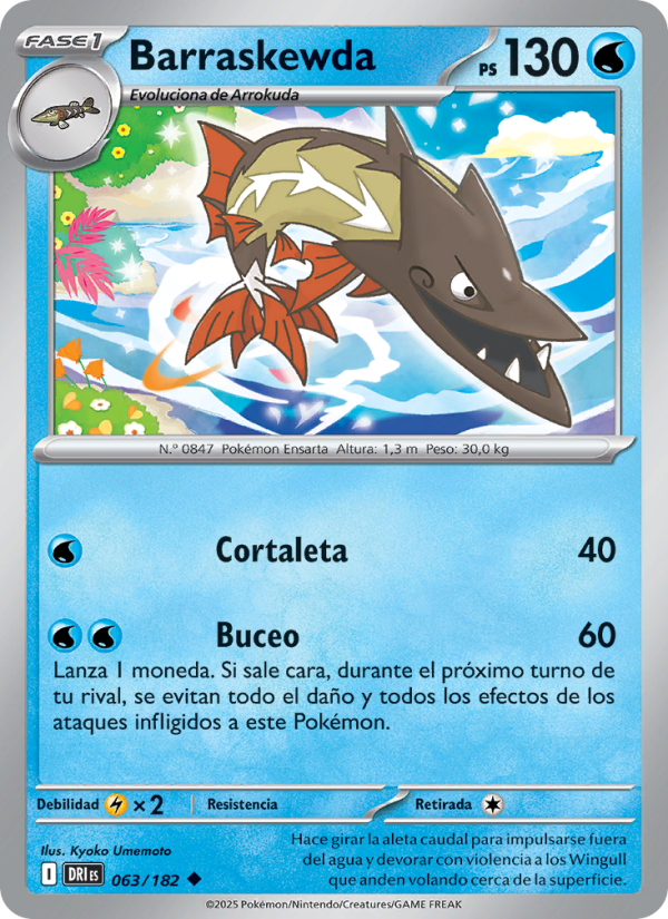 Barraskewda 063 — Rivales Predestinados (Spanish Pokémon TCG card)