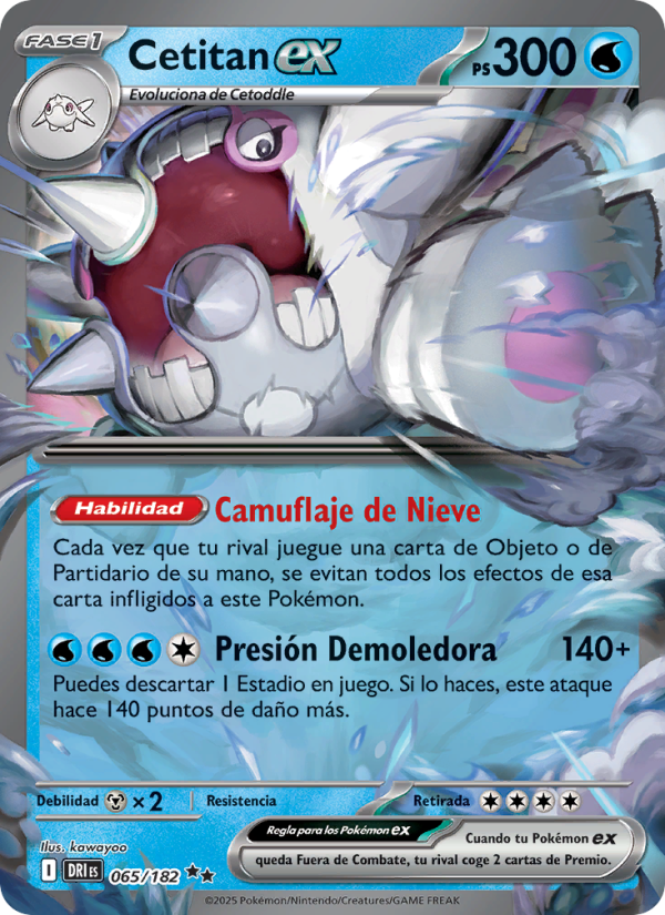 Cetitan ex 065 — Rivales Predestinados (Spanish Pokémon TCG card)