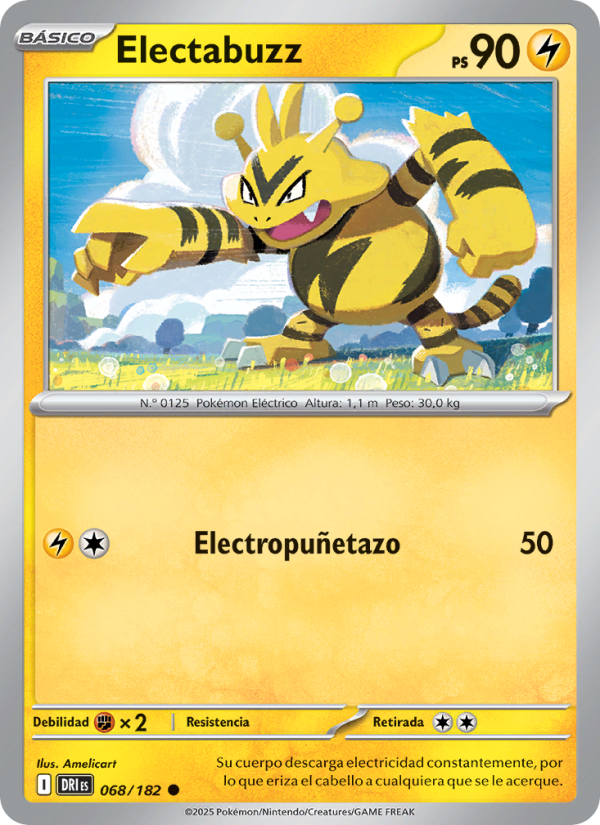 Electabuzz 068 — Rivales Predestinados (Spanish Pokémon TCG card)