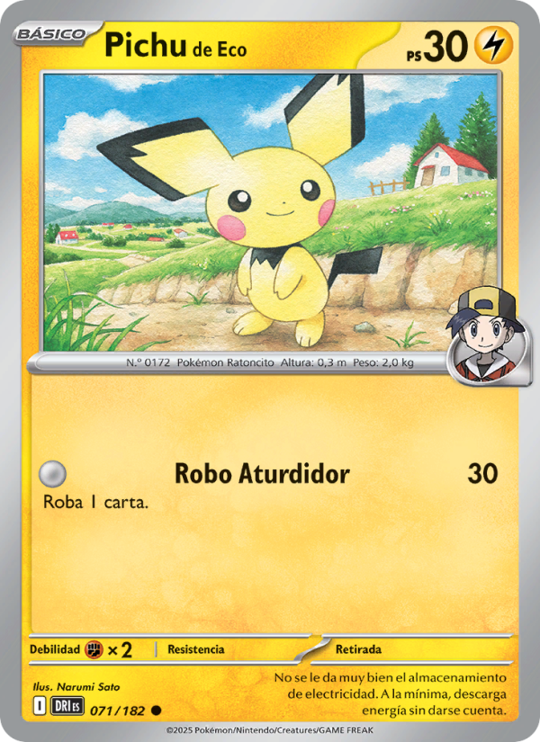 Pichu de Eco 071 — Rivales Predestinados (Spanish Pokémon TCG card)