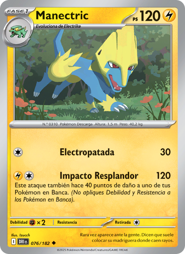 Manectric 076 — Rivales Predestinados (Spanish Pokémon TCG card)