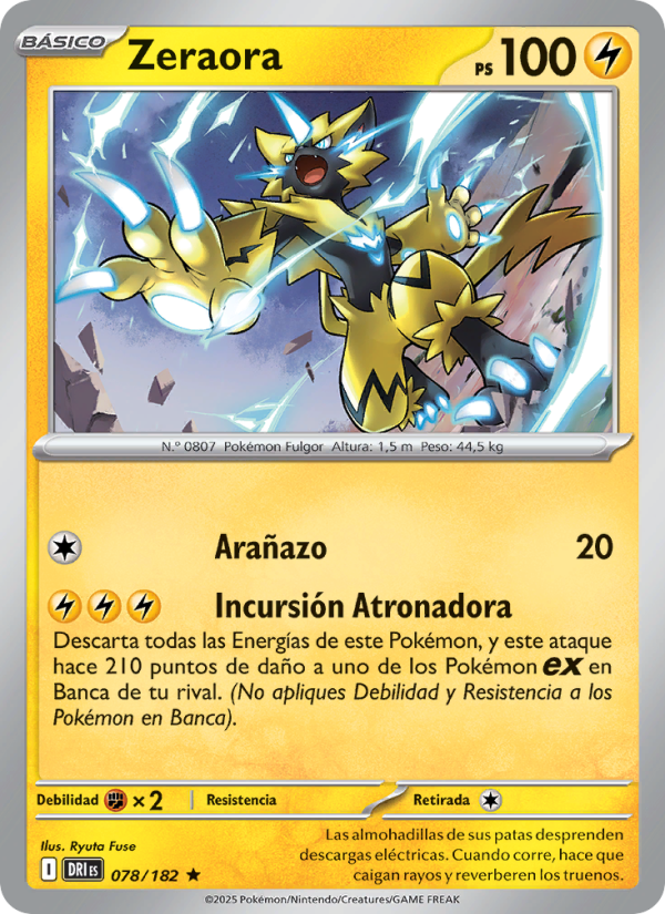 Zeraora 078 — Rivales Predestinados (Spanish Pokémon TCG card)