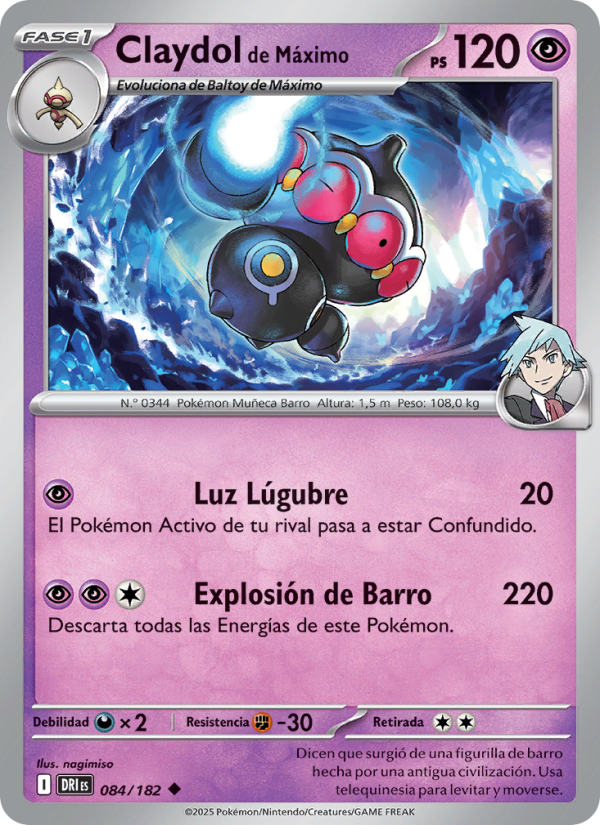 Claydol de Máximo 084 — Rivales Predestinados (Spanish Pokémon TCG card)