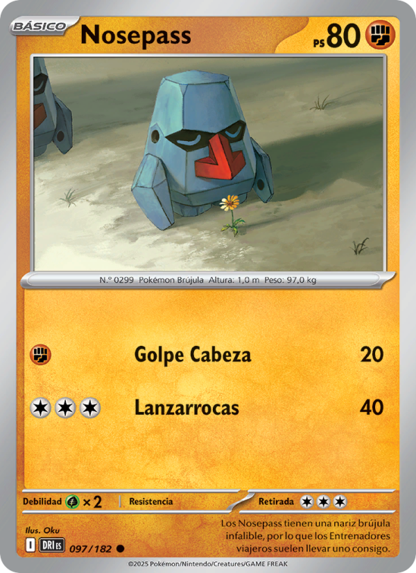 Nosepass 097 — Rivales Predestinados (Spanish Pokémon TCG card)