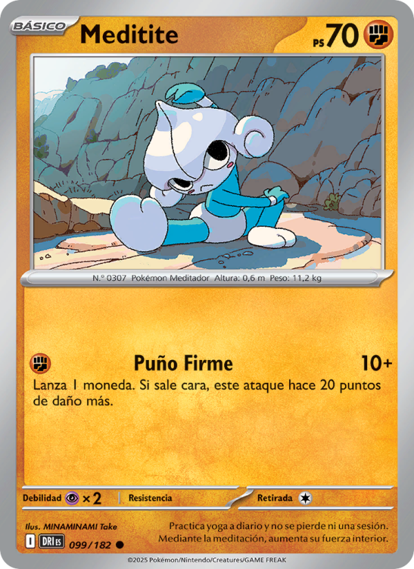 Meditite 099 — Rivales Predestinados (Spanish Pokémon TCG card)