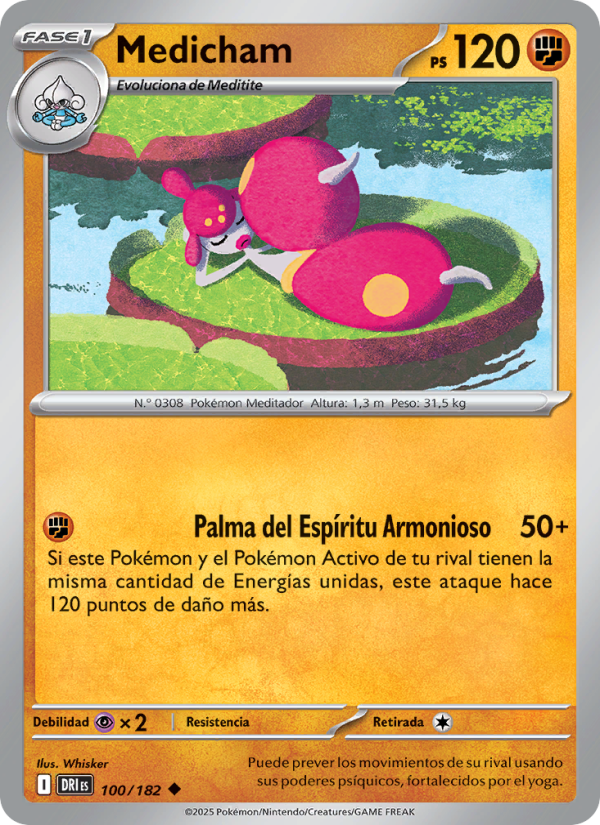 Medicham 100 — Rivales Predestinados (Spanish Pokémon TCG card)