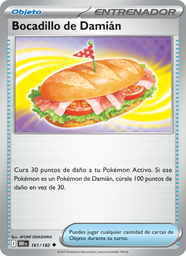 Bocadillo de Damián 161 — Rivales Predestinados (Spanish Pokémon TCG card)