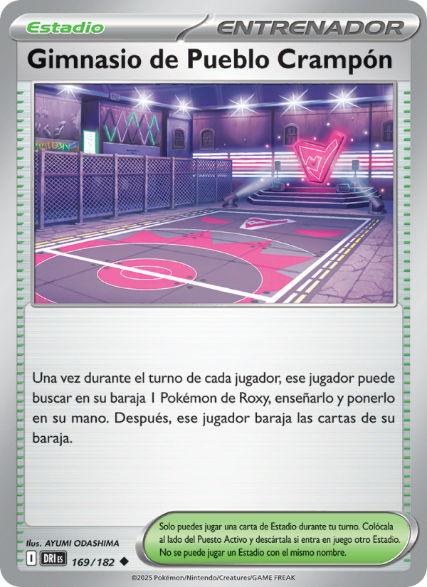 Gimnasio de Pueblo Crampón 169 — Rivales Predestinados (Spanish Pokémon TCG card)