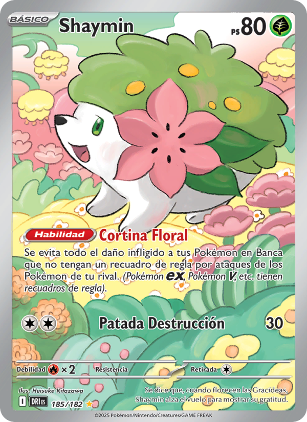 Shaymin 185 — Rivales Predestinados (Spanish Pokémon TCG card)