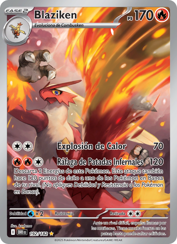 Blaziken 192 — Rivales Predestinados (Spanish Pokémon TCG card)