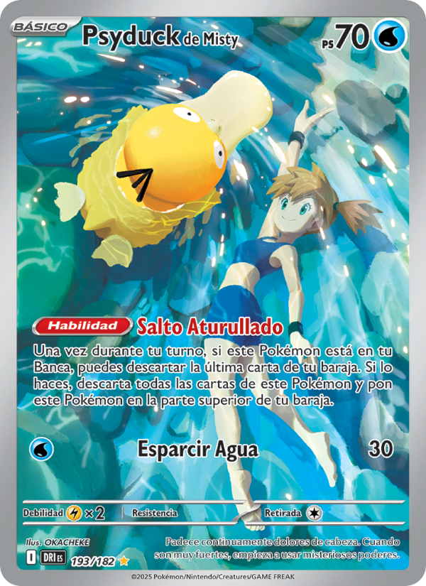 Psyduck de Misty 193 — Rivales Predestinados (Spanish Pokémon TCG card)
