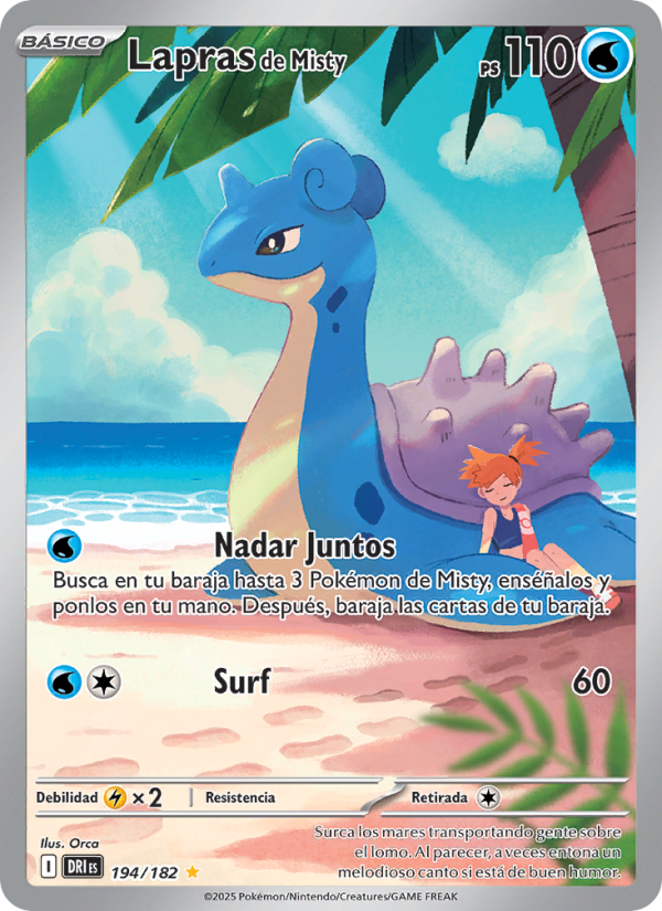 Lapras de Misty 194 — Rivales Predestinados (Spanish Pokémon TCG card)