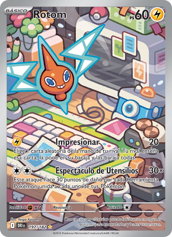 Rotom 197 — Rivales Predestinados (Spanish Pokémon TCG card)