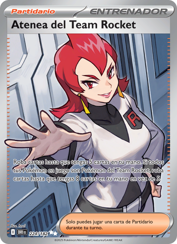 Atenea del Team Rocket 224 — Rivales Predestinados (Spanish Pokémon TCG card)