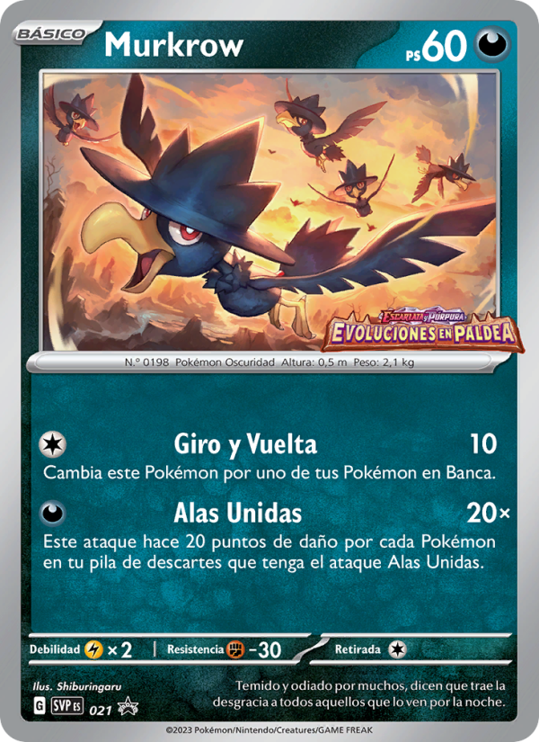 Murkrow 021 — SVP Black Star Promos (Spanish Pokémon TCG card)