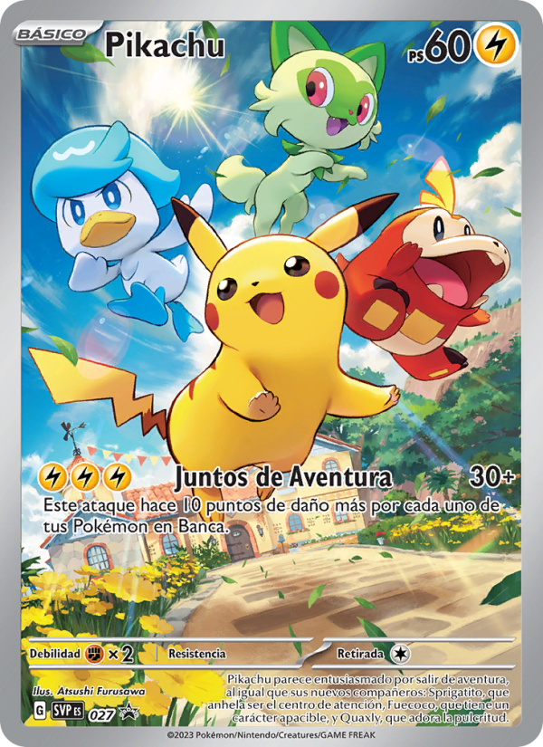 Pikachu 027 — SVP Black Star Promos (Spanish Pokémon TCG card)