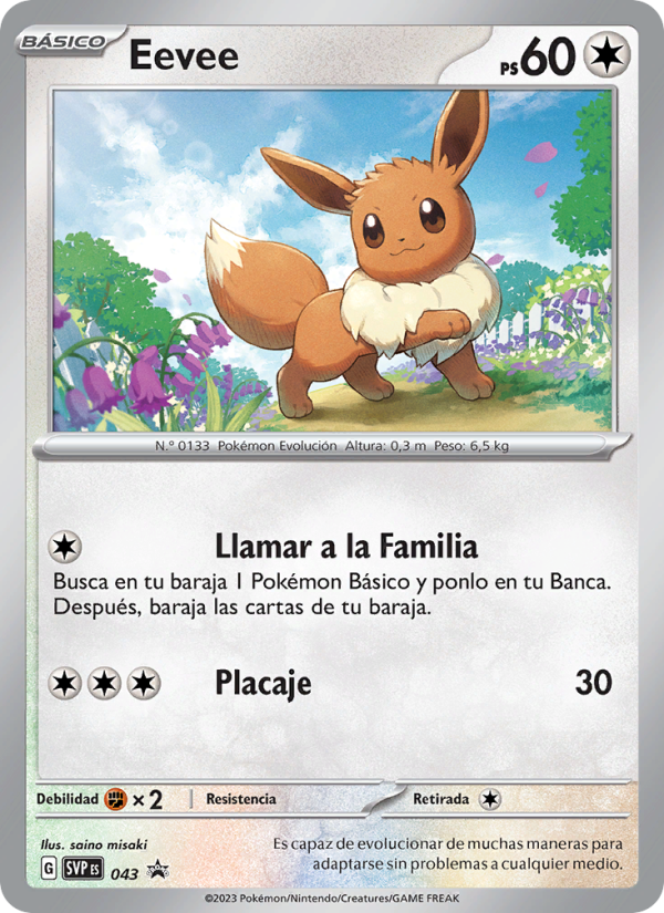 Eevee 043 — SVP Black Star Promos (Spanish Pokémon TCG card)