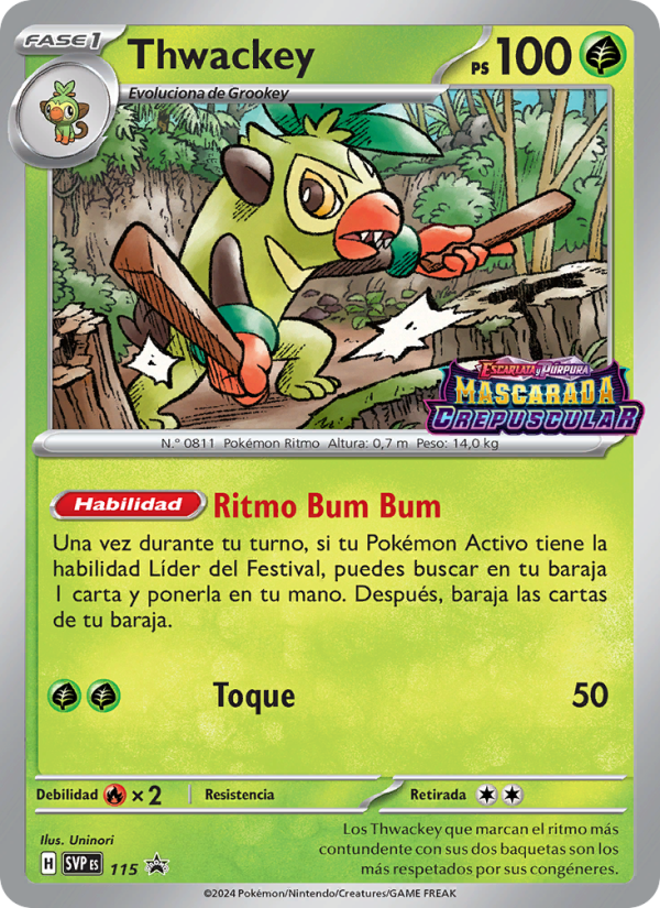 Thwackey 115 — SVP Black Star Promos (Spanish Pokémon TCG card)