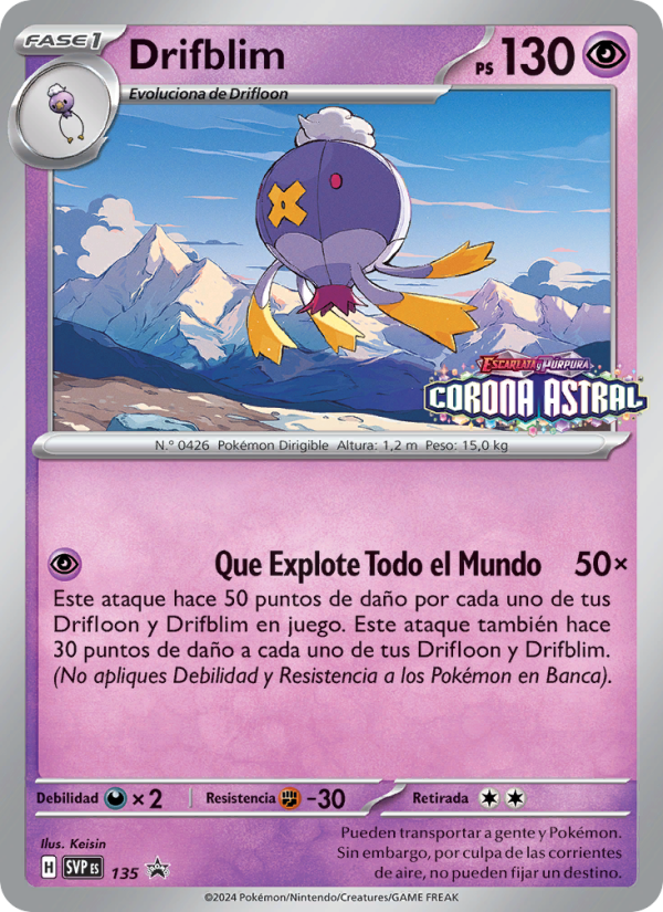 Drifblim 135 — SVP Black Star Promos (Spanish Pokémon TCG card)