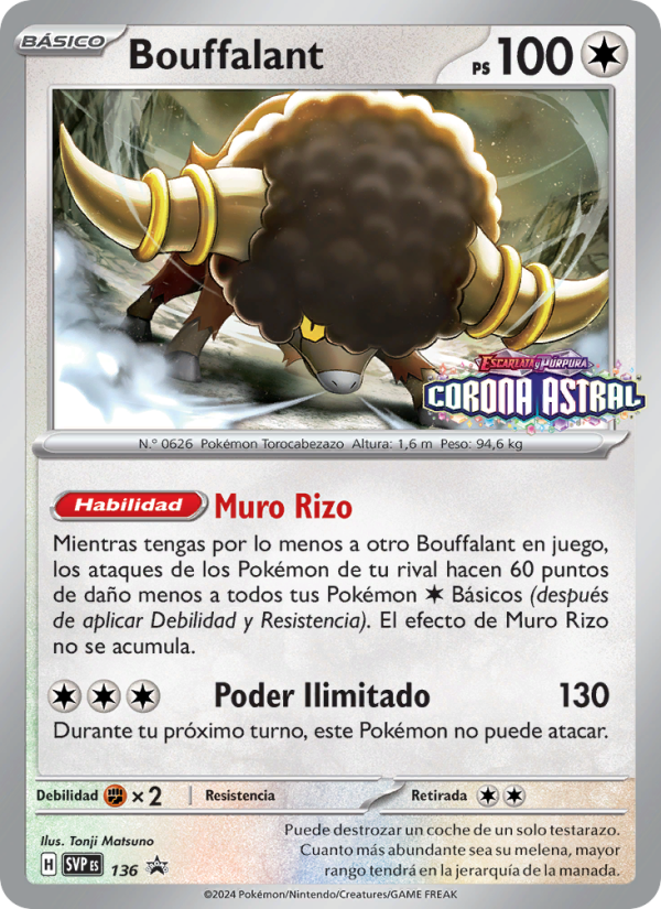 Bouffalant 136 — SVP Black Star Promos (Spanish Pokémon TCG card)