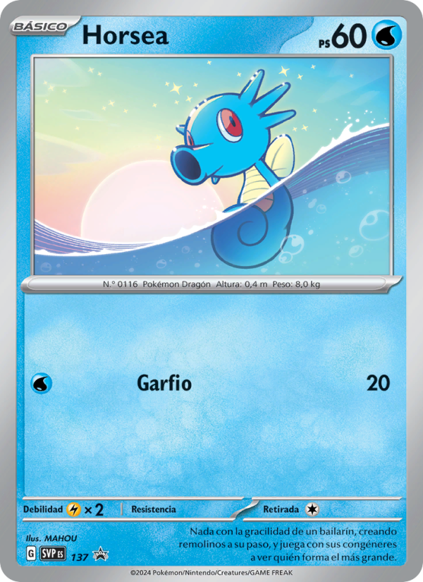 Horsea 137 — SVP Black Star Promos (Spanish Pokémon TCG card)