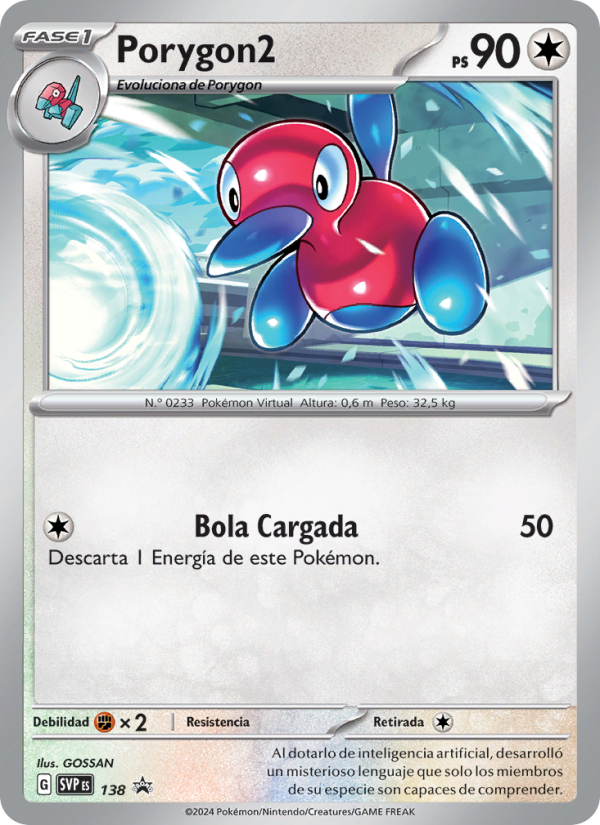 Porygon2 138 — SVP Black Star Promos (Spanish Pokémon TCG card)