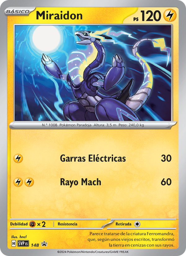 Miraidon 148 — SVP Black Star Promos (Spanish Pokémon TCG card)