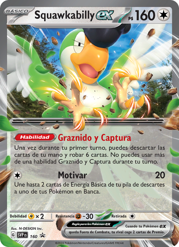 Squawkabilly ex 160 — SVP Black Star Promos (Spanish Pokémon TCG card)