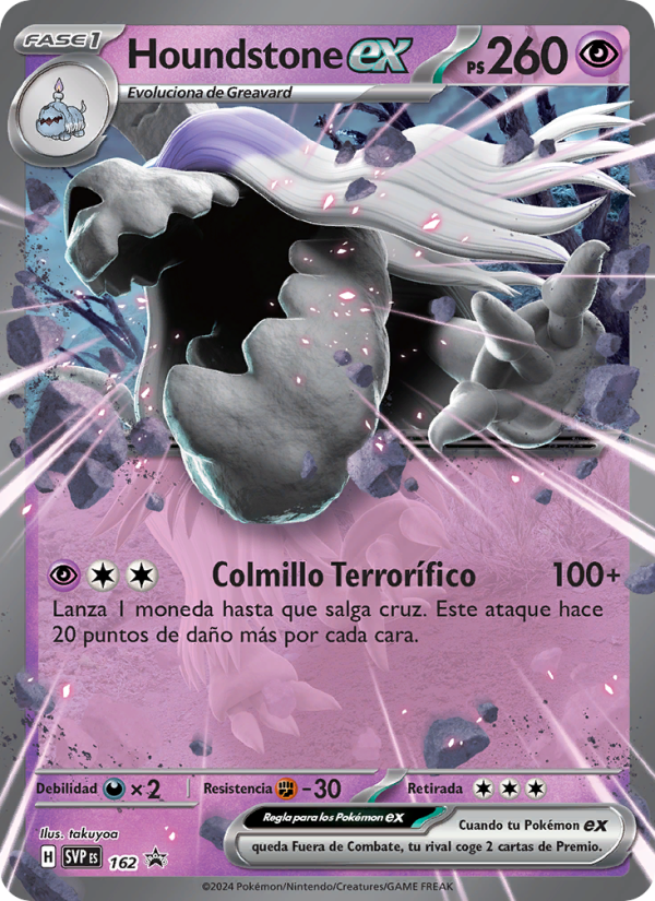 Houndstone ex 162 — SVP Black Star Promos (Spanish Pokémon TCG card)