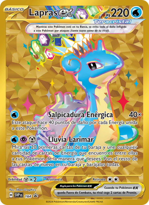 Lapras ex 164 — SVP Black Star Promos (Spanish Pokémon TCG card)
