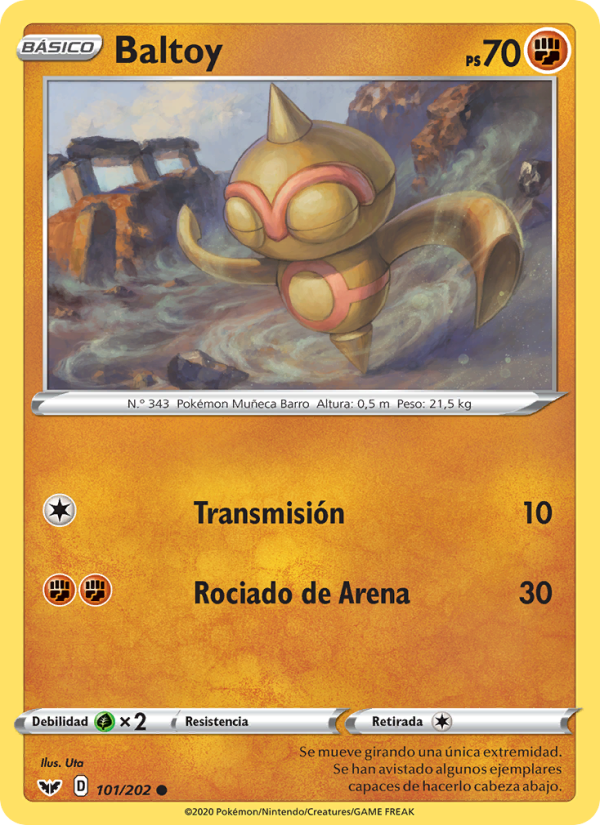 Baltoy 101 — Espada y Escudo (Spanish Pokémon TCG card)