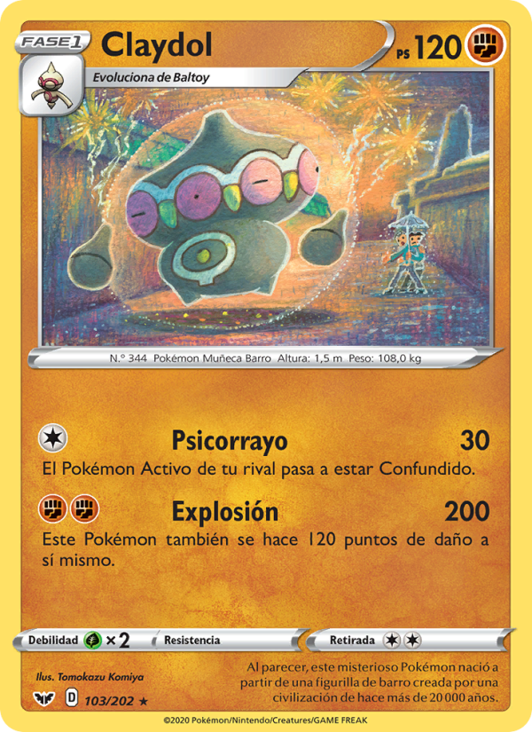 Claydol 103 — Espada y Escudo (Spanish Pokémon TCG card)