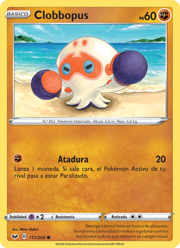 Clobbopus 111 — Espada y Escudo (Spanish Pokémon TCG card)