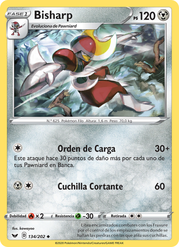 Bisharp 134 — Espada y Escudo (Spanish Pokémon TCG card)