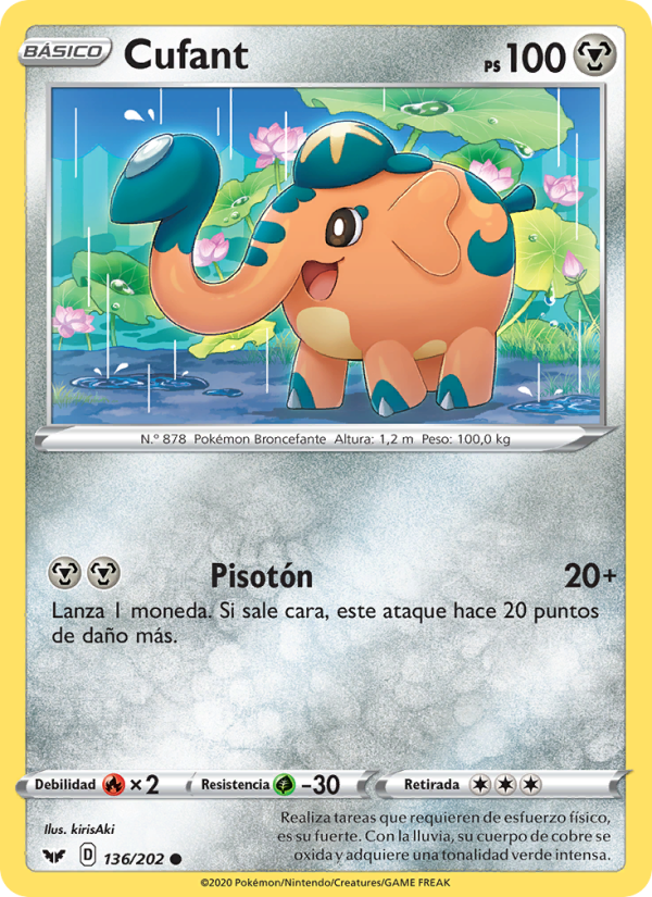 Cufant 136 — Espada y Escudo (Spanish Pokémon TCG card)