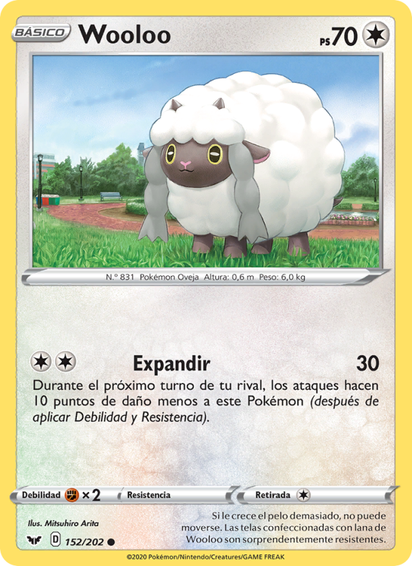 Wooloo 152 — Espada y Escudo (Spanish Pokémon TCG card)
