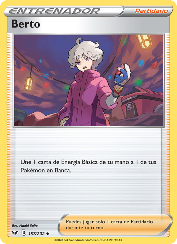 Berto 157 — Espada y Escudo (Spanish Pokémon TCG card)