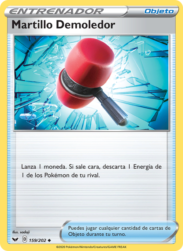 Martillo Demoledor 159 — Espada y Escudo (Spanish Pokémon TCG card)